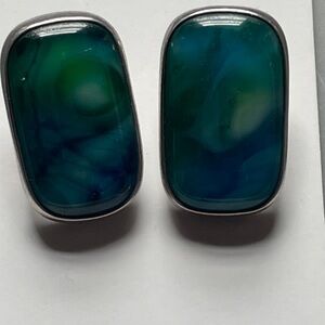 Charles Albert .925 Blue and Green Earrings